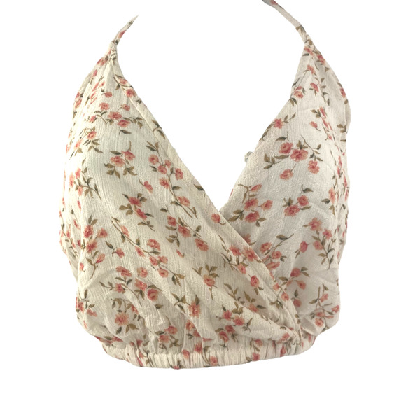 American Eagle Outfitters Tops - American Eagle Floral Halter Crop Top NWOT XS